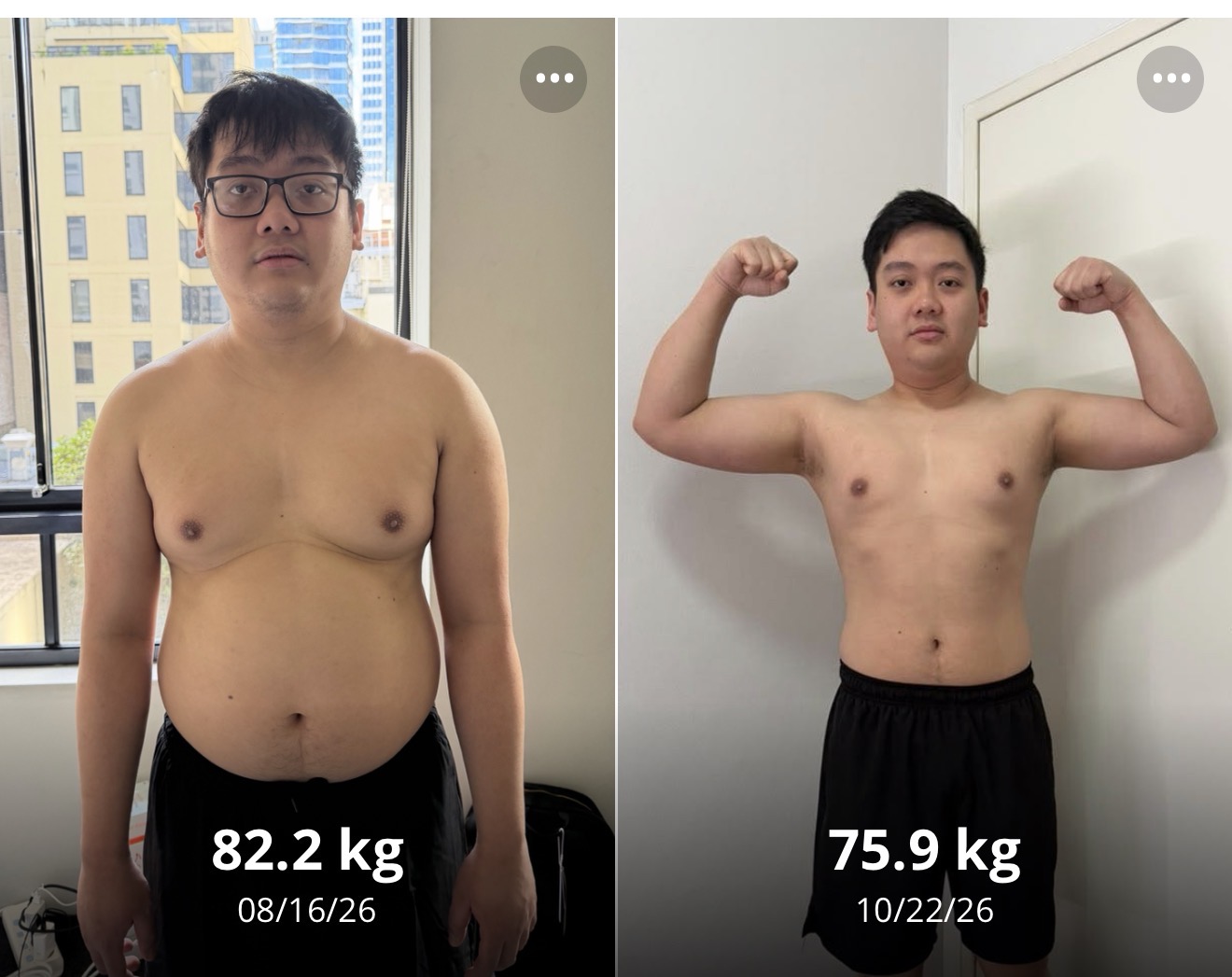 Client transformation before and after